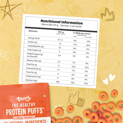 Troovy The Healthy High Protein Puffs| Tangy Tomato