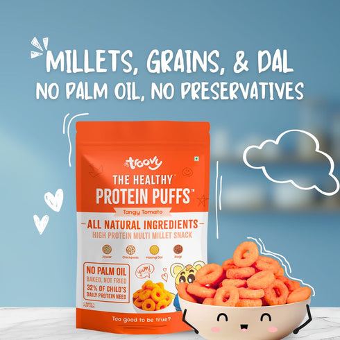 Troovy The Healthy High Protein Puffs| Tangy Tomato