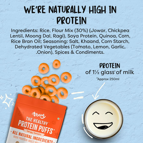 Troovy The Healthy High Protein Puffs| Tangy Tomato