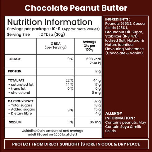 Jabsons Foods Chocolate Peanut Butter