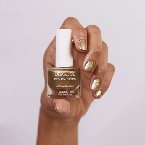 Disguise Happy Healthy Nail Polish Chrome Gold 143