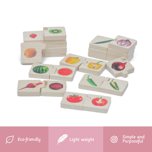 Ariro Toys Chunky puzzle- Fruits & Vegetables Set (32 Chunks)