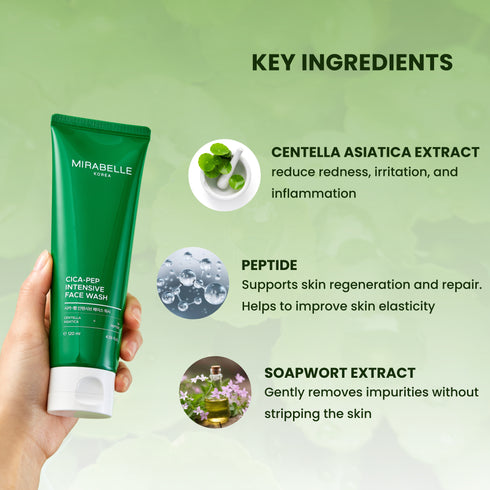 Mirabelle Korea Cica Peptide Intensive Face Wash