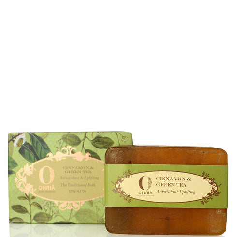 Ohria Ayurveda Cinnamon & Green Tea Bathing Bar