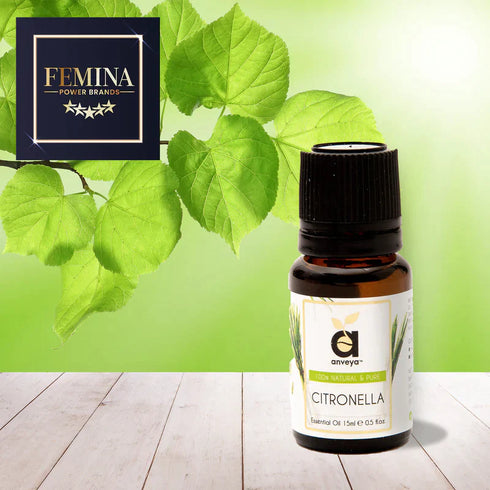 Thriveco Anveya Citronella Oil 100 Pure 15ml For Hair Skin Mosquito Repellent & Refreshing Aroma