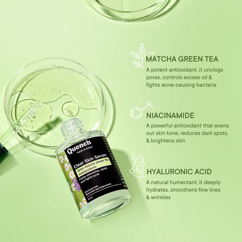 Quench Clear Skin Serum with Matcha Green Tea Antioxidants
