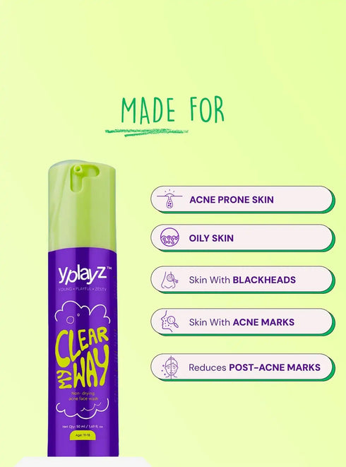 Sadhavi Wellness Y Play Z Clear My Way Non Drying Acne Face Wash