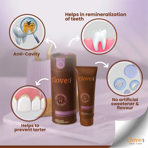 Clove Oral Care Kidz Toothpaste & Get Free Sensitive Sachet Sample