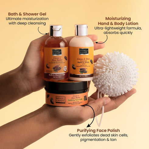 Bryan & Candy Cocoa shea Body Care Heart Collection