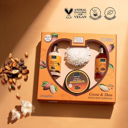 Bryan & Candy Cocoa shea Body Care Heart Collection
