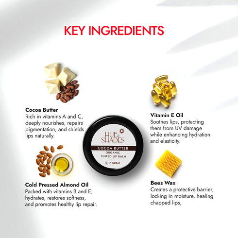 Hue And Shades Organic Cocoa Butter Tinted Lip Balm