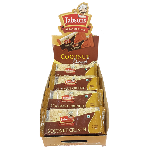 Jabsons Foods Coconut Crunch Chikki | Pack of 20