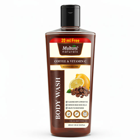Multani Pharmaceuticals Limited Multani Natural Coffee & Vitamin C Body Wash Cleanse Dirt & Impurities Remove Dead Skin Cells Helps To Moisturize