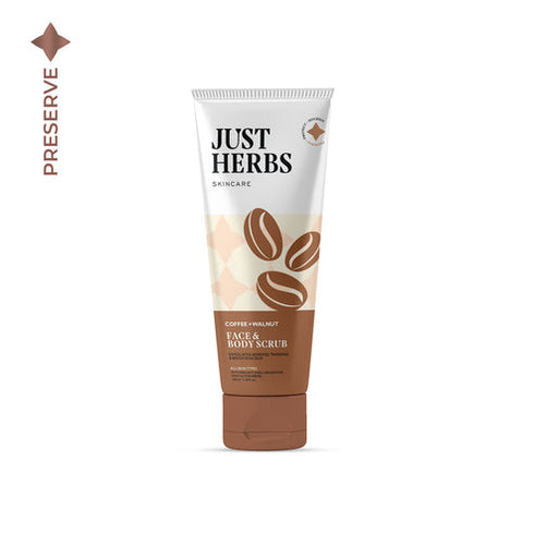 Jest Herbs Face and Body Scrub - Coffee and Walnut