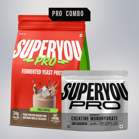 Superyou Coffee Fermented Yeast Protein 1Kg + Creatine Monohydrate Combo
