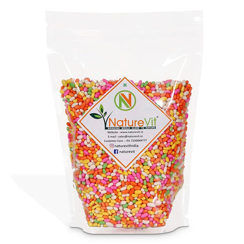 NatureVit Colourful Sugar Coated Saunf Fennel Seeds Mouth Freshener