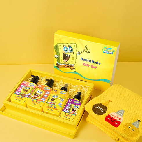 Kt Kids Gift Set Hair Care For Girls 8 12 Years Shampoo Conditioner Protein Cream Hair Serum Sun Protection Hair Spray Yellow Gift Bag FREE Keychain