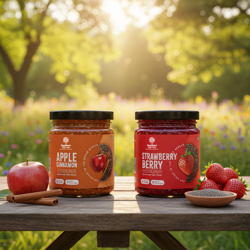 Supreem Super Foods Strawberry & Apple Cinnamon Spread Combo