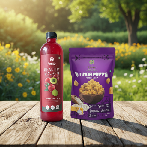 Supreem Super Foods Cranberry Amla Squash & Quinoa Puffs Combo