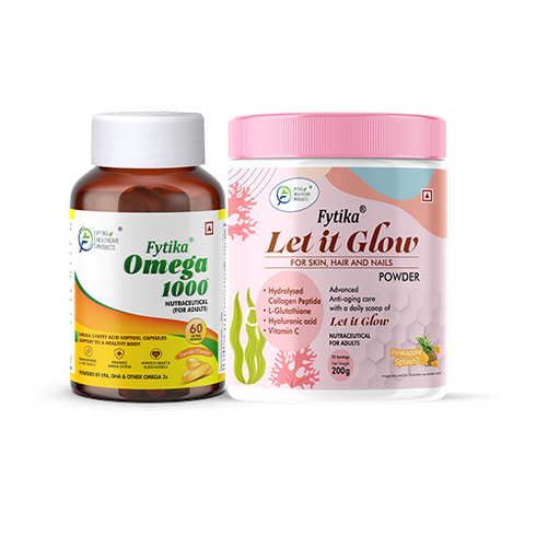 Fytika Anti-Aging Combo - Fytika Omega 1000 Let it Glow - Pineapple Flavor