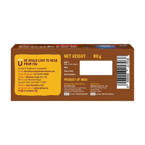 Slurrp Farm No Maida No Refined Sugar Choco Ragi Cookies