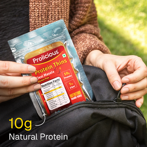 Prolicious Desi Masala Protein Thins 10g Natural Protein Jain