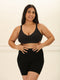 UNDERNEAT Crossover Bralette - Non-Padded Seamless Balconette Bra with V-Neck Design - Black
