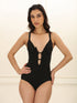 UNDERNEAT Front Zip Brief Bodysuit - Beige