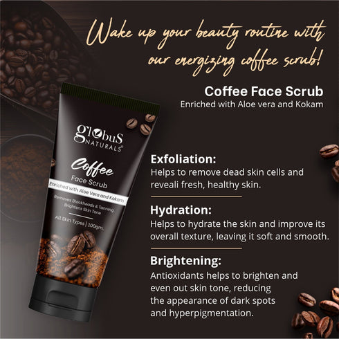 Globus Naturals Coffee Face Scrub Suitable For All Skin Types