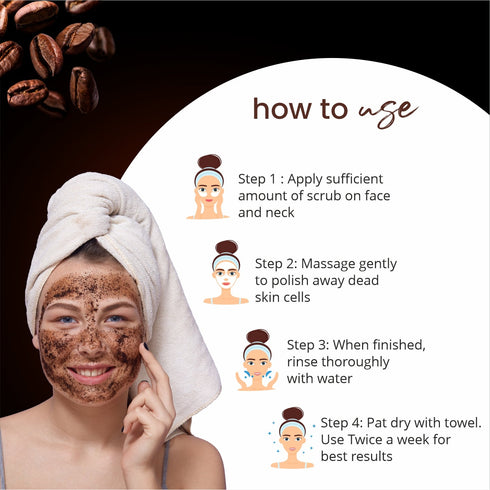 Globus Naturals Coffee Face Scrub Suitable For All Skin Types