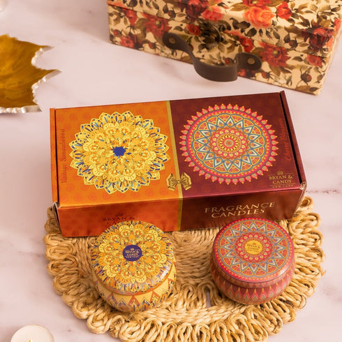 Bryan & Candy Cherry Blossom Vintage Sandalwood Candle 100 GM Pack of 2