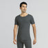 XYXX Cotton Rich Thermal Short Sleeve Vest Graphite Grey