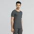 XYXX Cotton Rich Thermal Short Sleeve Vest Graphite Grey