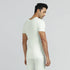 XYXX Cotton Rich Thermal Short Sleeve Vest Ivory White