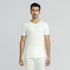 XYXX Cotton Rich Thermal Short Sleeve Vest Ivory White