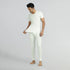 XYXX Cotton Rich Thermal Short Sleeve Vest Ivory White