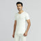 XYXX Cotton Rich Thermal Short Sleeve Vest Ivory White