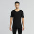 XYXX Cotton Rich Thermal Short Sleeve Vest Pitch Black