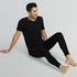 XYXX Cotton Rich Thermal Short Sleeve Vest Pitch Black