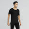 XYXX Cotton Rich Thermal Short Sleeve Vest Pitch Black