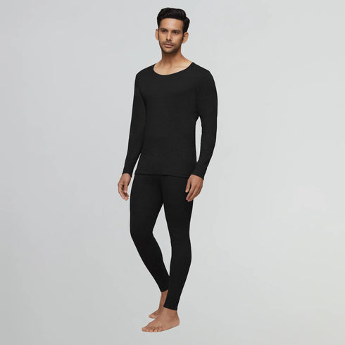 XYXX Cotton Rich Thermal Long Johns Pitch Black