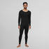 XYXX Cotton Rich Thermal Long Sleeve Vest Pitch Black