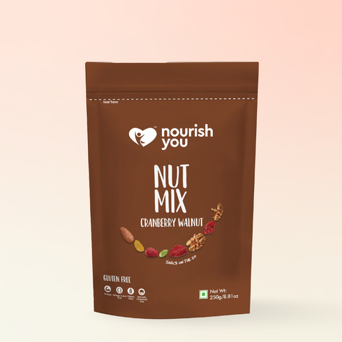 Nourish You Cranberry walnut nut mix | High in Omega 3