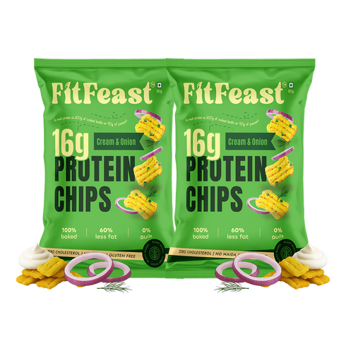 Fitfeast Protein Chips Cream & Onion x 2
