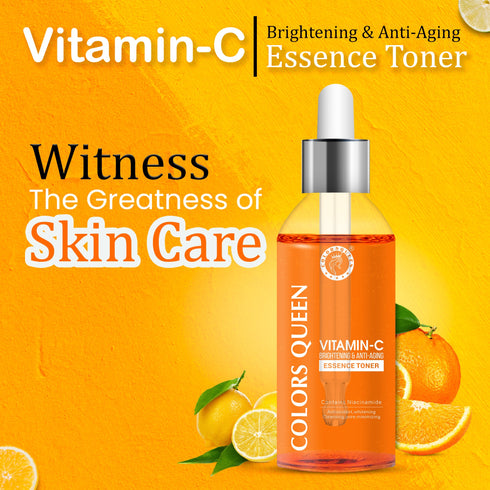 Colors Queen Vitamin-C Brightening & Anti Ageing Essence Toner | 100 ML