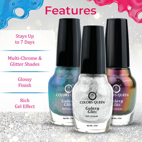 Colors Queen Galaxy Glitz Nail Paint | 17ml