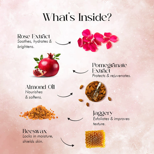 Ohria Ayurveda Rose & Pomegranate Jaggery Lip Balm