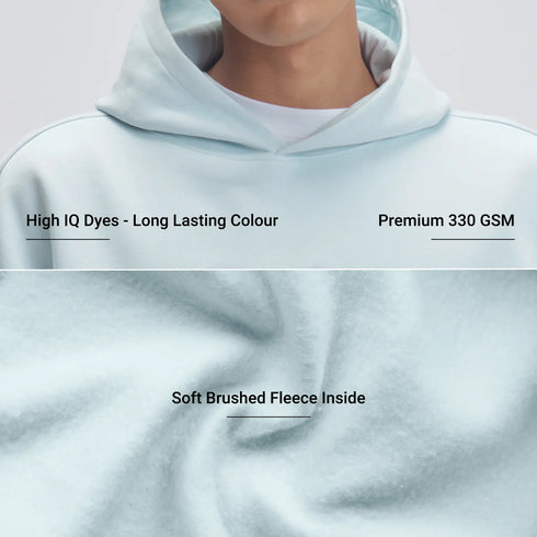 XYXX Crew Oversized Hoodie - Quad Blue