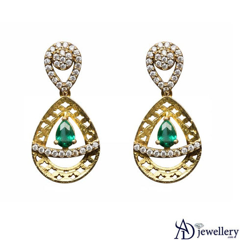 Crimson Dewdrop Diamond Necklace Set