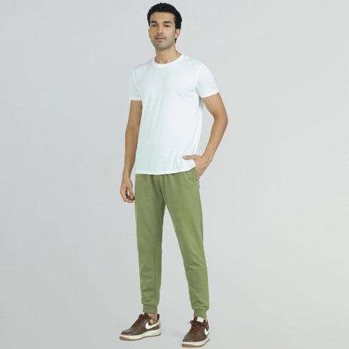 XYXX Cruze French Terry Cotton Joggers Olive Green